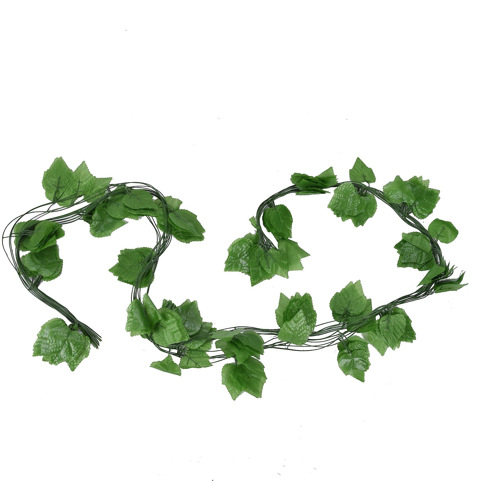 Simulation Grape Leaves Rattan Resuable Artificial Green Plant Vine Leaves For Ceiling Garden Swing Decorative