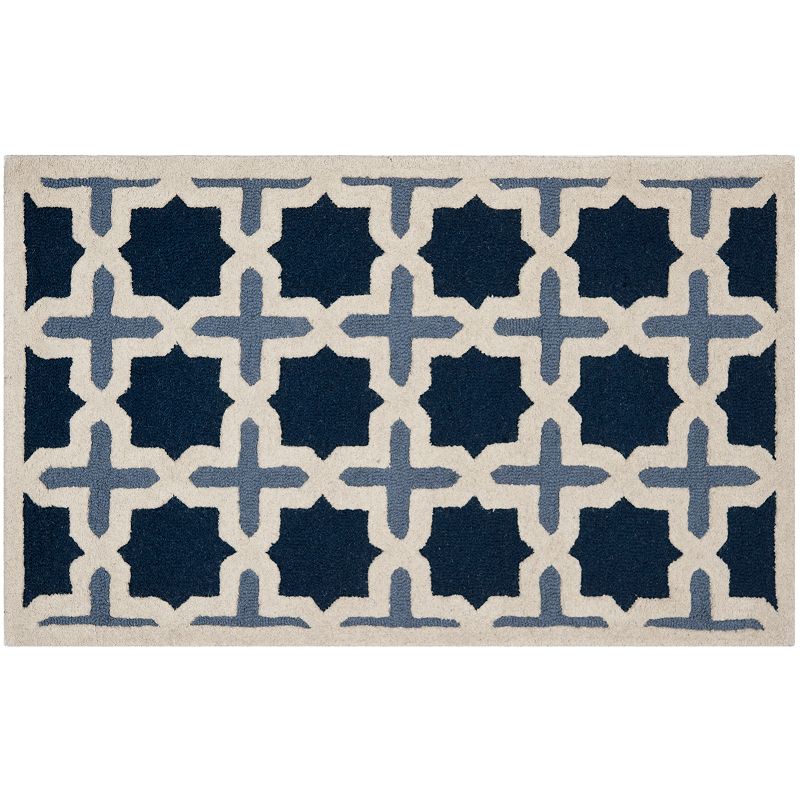 Safavieh Cambridge Blue Trellis Wool Rug