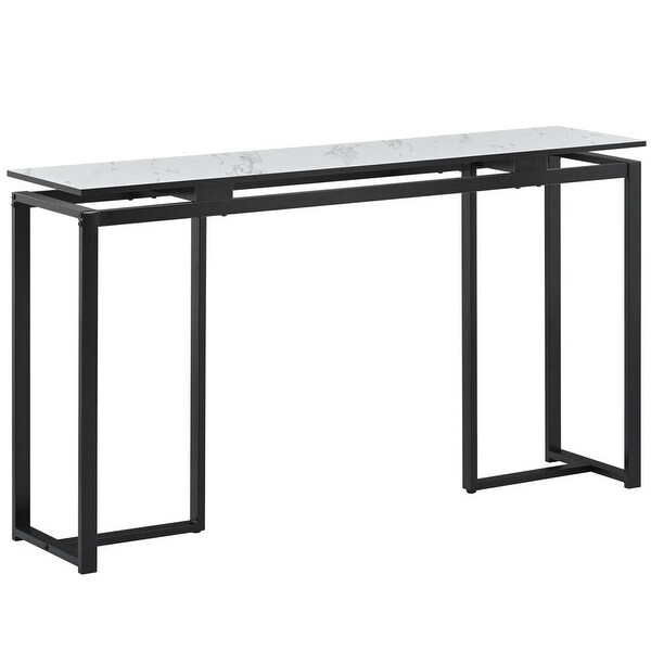 Extra Long Console Table with Metal Frame for Entryway