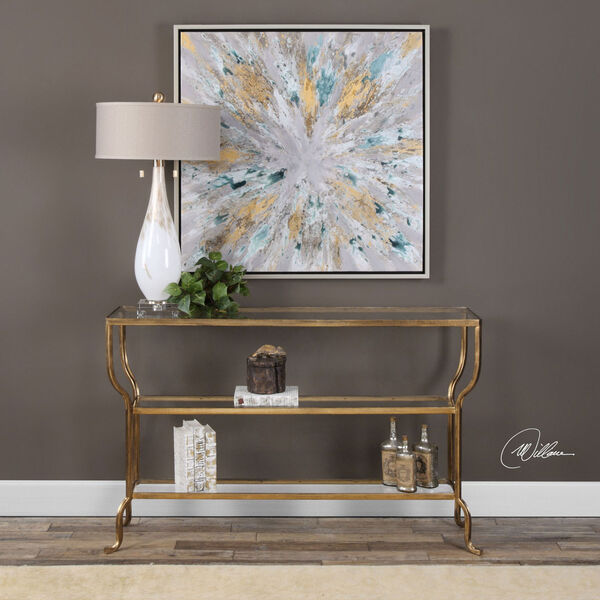 Deline Gold Console Table