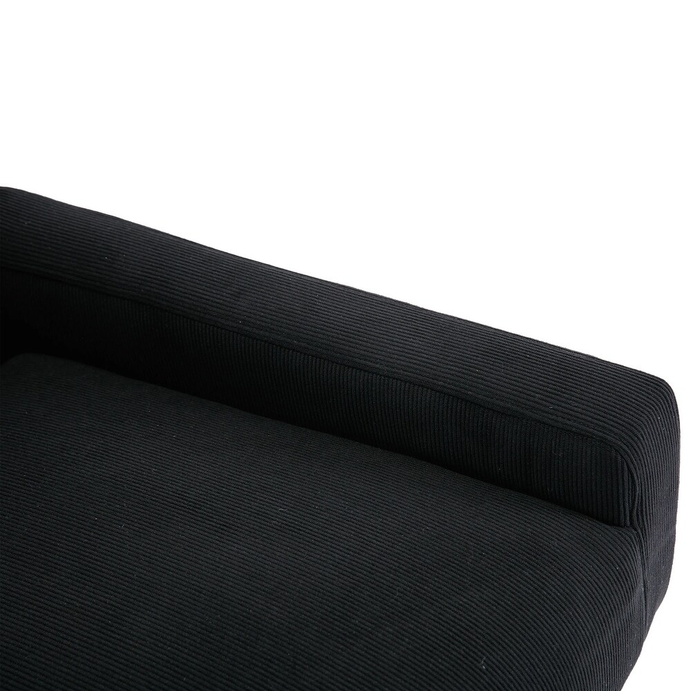 High Density Soft Armchair Living Room Accent Chair  Black