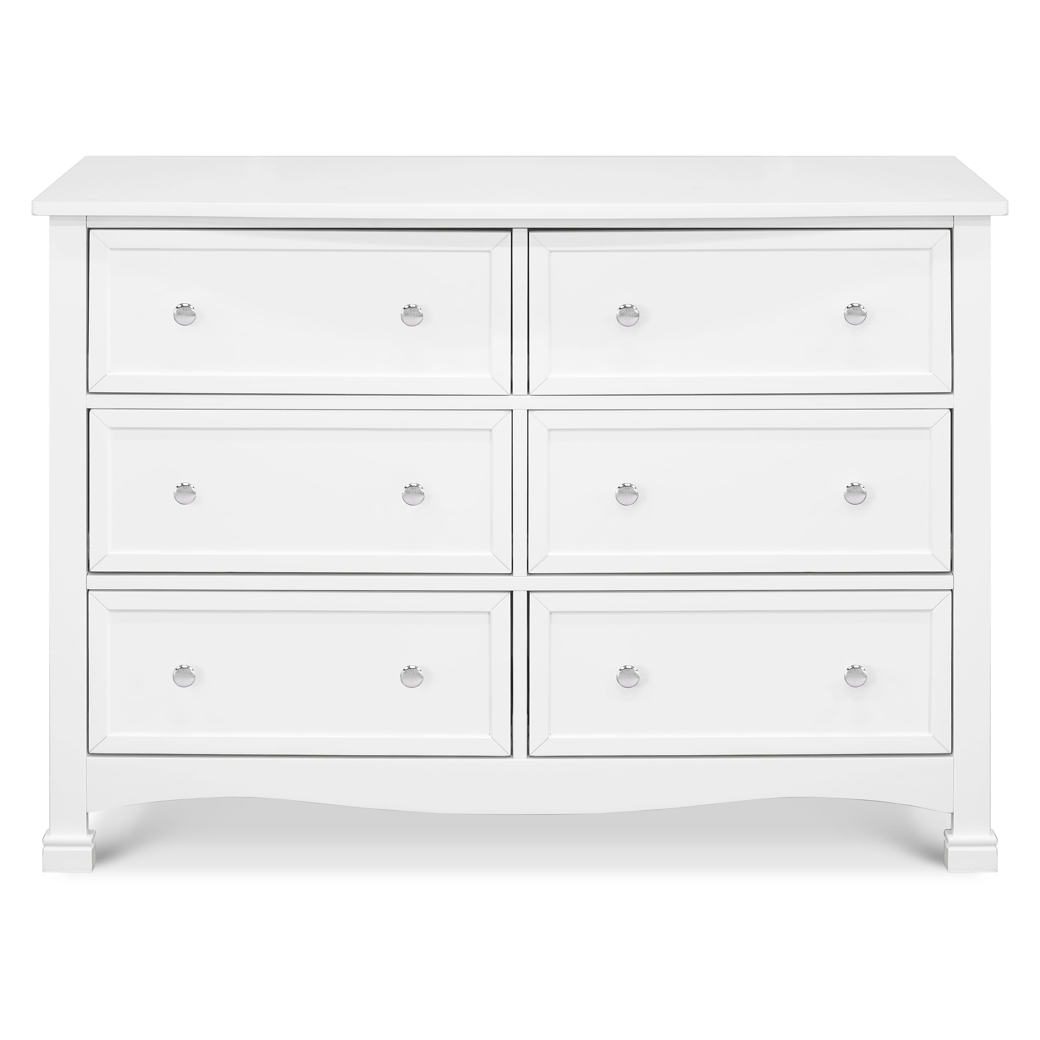 DaVinci Kalani 6 Drawer Double Wide Dresser in White Finish