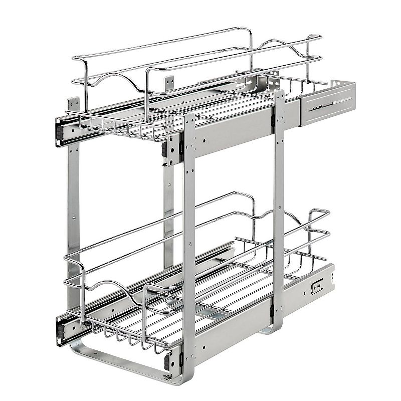 Rev-A-Shelf Kitchen Cabinet Pull Out Shelf Organizer， 9 x 18 In， 5WB2-0918CR-1