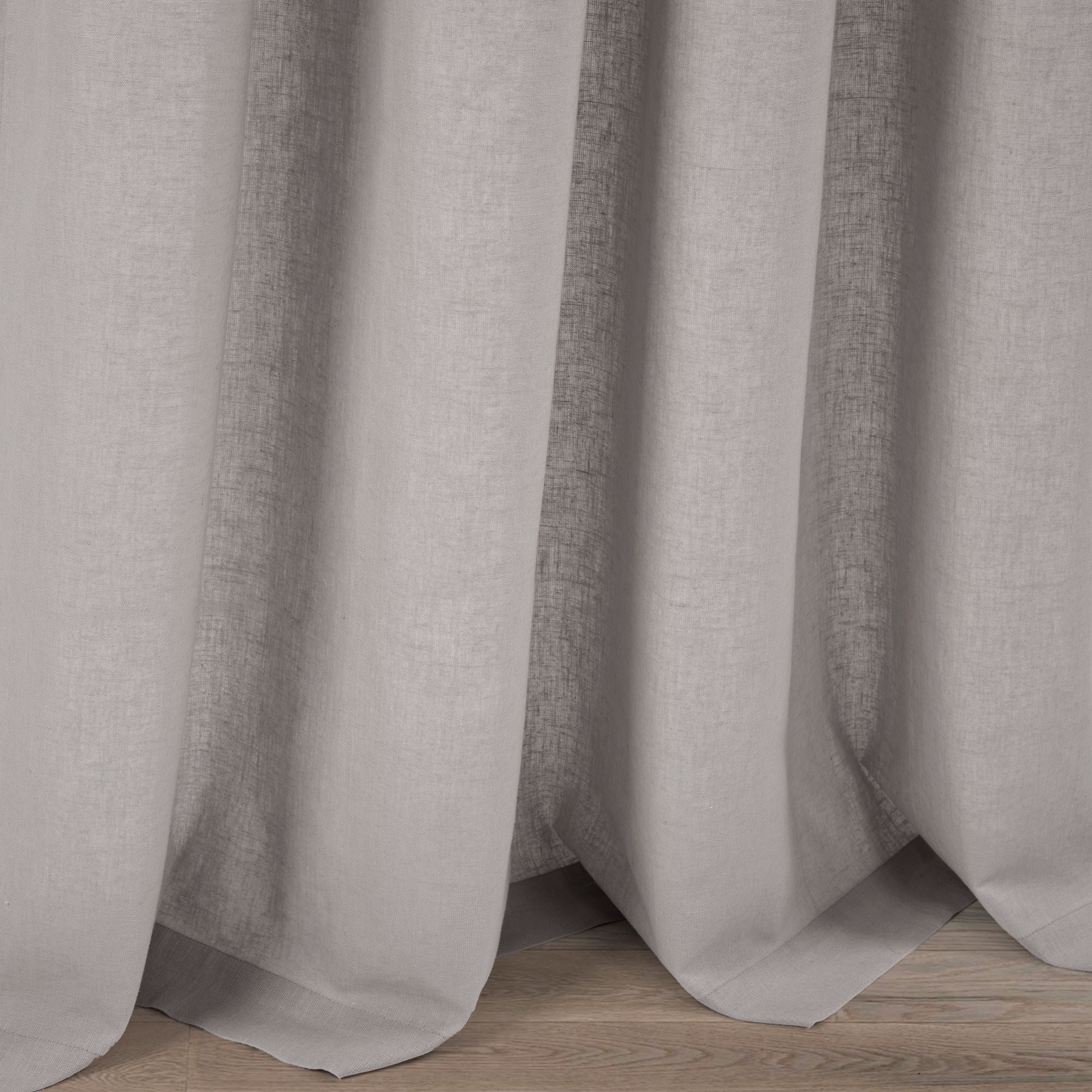 Belgian Flax Prewashed Linen Rich Cotton Blend Window Curtain Panel