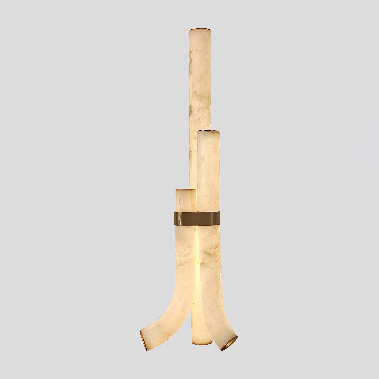 Piped Alabaster Floor Lamp