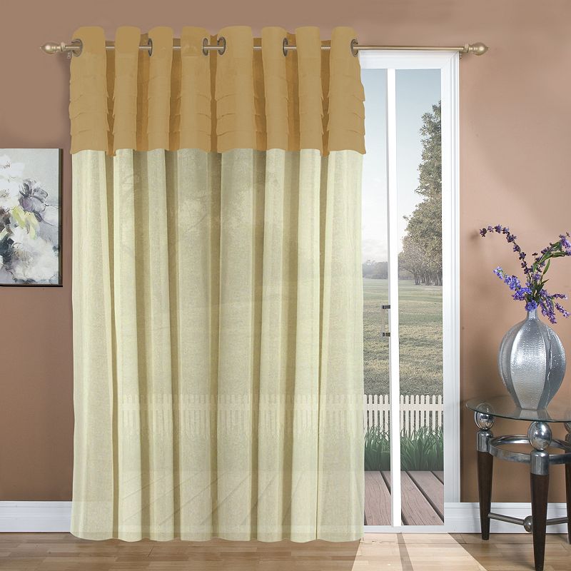 Geneva Pleated Grommet Patio Panel w/Wand