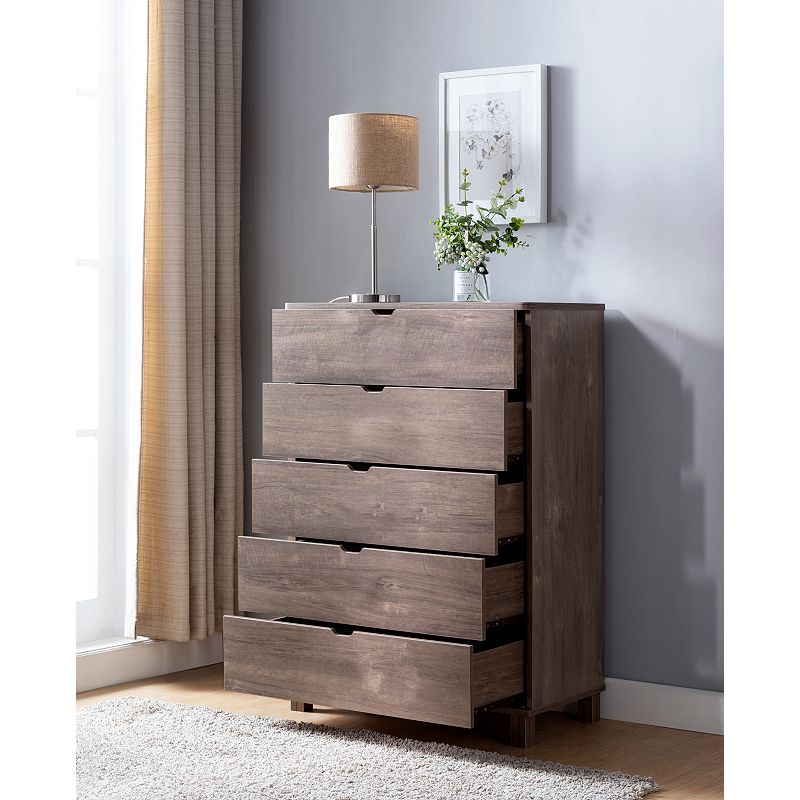 FC Design Hazelnut Chest with 5 Drawers