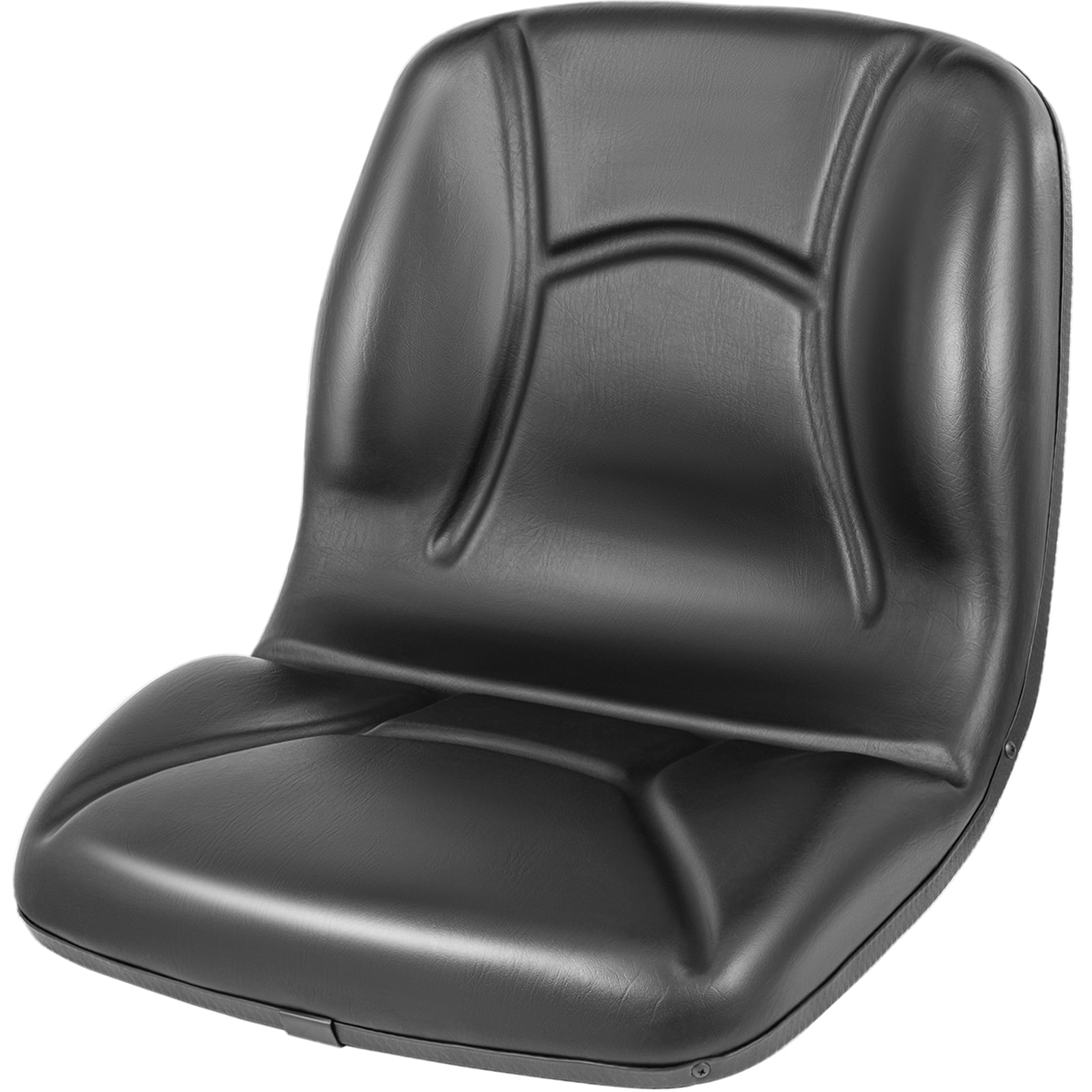 VEVOR Universal Kubota Seat Replacement， Compact High Back Tractor Seat， Black Vinyl Forklift Seat， 17.8