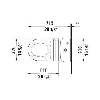 Duravit Darling New 1-Piece 1.28 GPF Single Flush Elongated Toilet in White Seat Not Included 2123010005