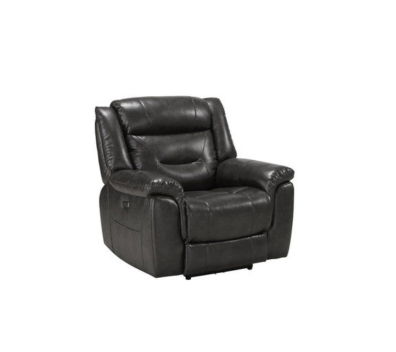 Acme Imogen Loveseat (Power Motion)  Gray Leather ...