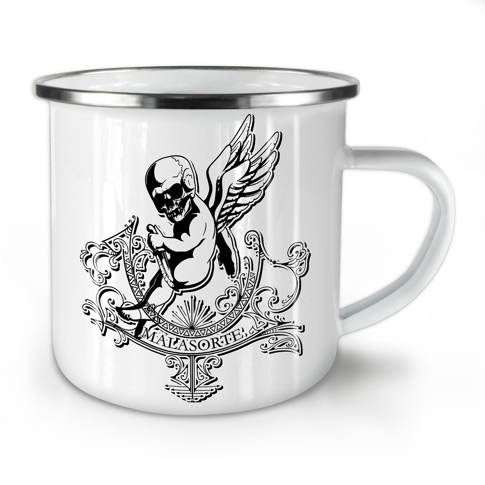 Baby Angel Scary Skull NEW WhiteTea Coffee Enamel Mug10 oz | Wellcoda