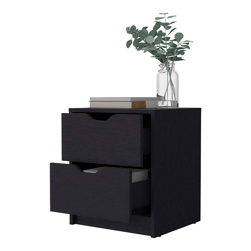 Dillon 2 Drawers Nightstand， Bedside Table with Storage