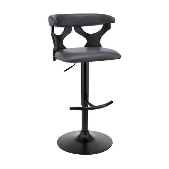 Benjara BM270034 Adjustable Barstool with Curved C...