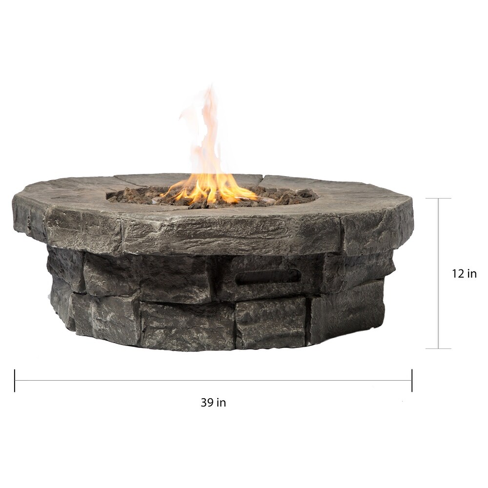 Marbella Cast Stone 40 000 BTU Propane Round Fire Pit Table