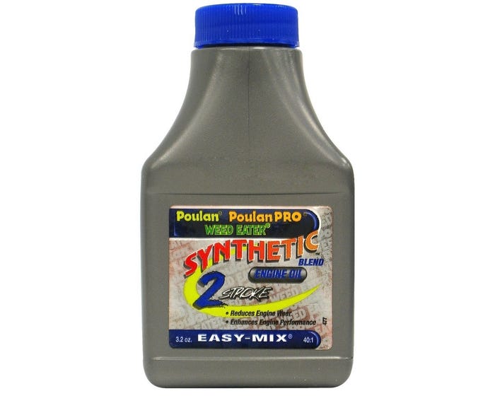 Poulan Pro Weed Eater Synthetic Blend Engine Oil - 2 Stroke Easy Mix， 3.2 oz.- 952030224