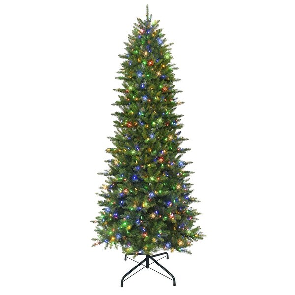 Puleo International 10 ft. Prelit Slim Artificial Fraser Fir Tree