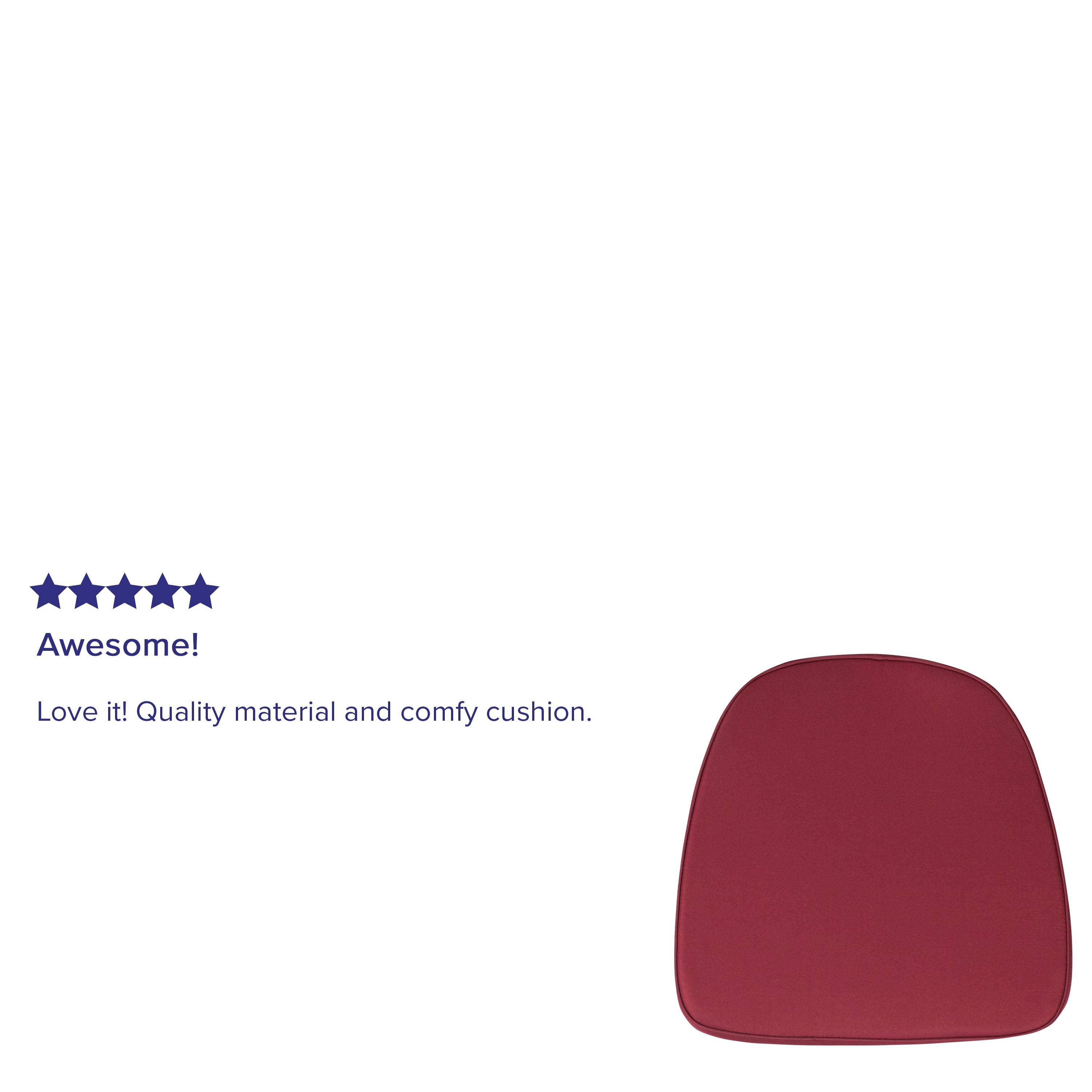 Flash Furniture Soft Burgundy Fabric Chiavari Chair Cushion