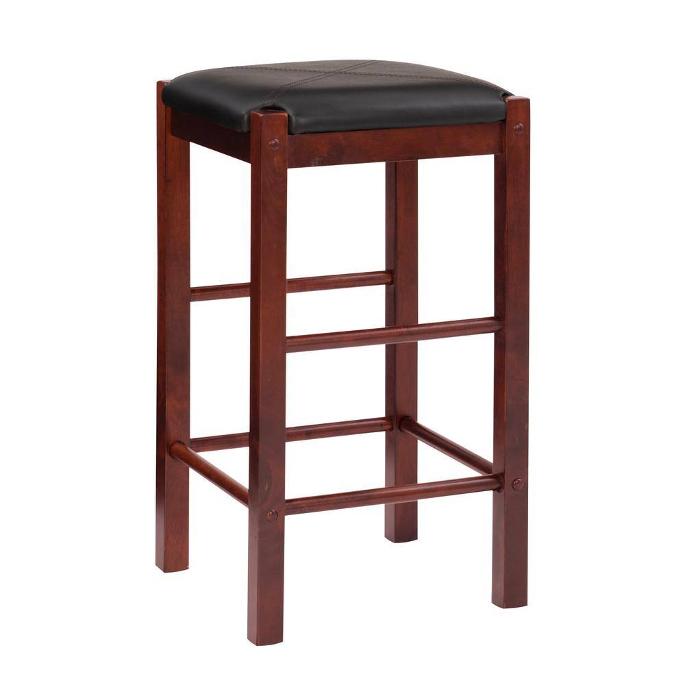 Linon Home Decor Tahoe Espresso Wood with Faux Marble Top 3-Piece Tavern Set and Padded Seats 02859SET-01-KD-U