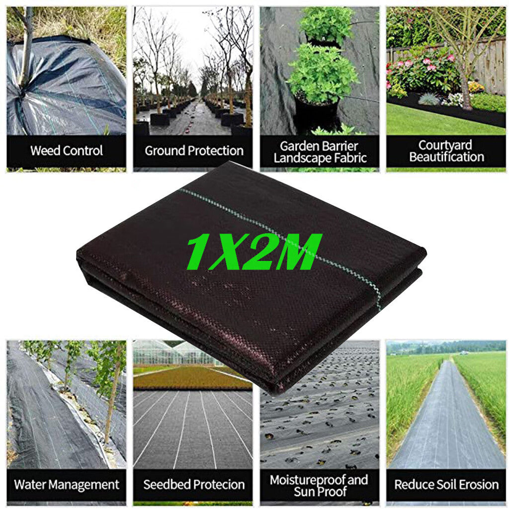 Follure Landscape Heavy Film Black Cover - Control Fabric stabilized Ground Duty Patio Lawn & Garden