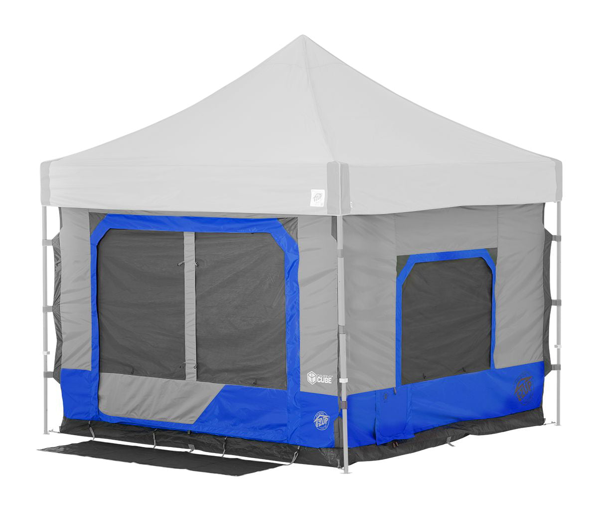 E-Z Up® Camping Cube™ 6.4, Outdoor Camping Cube Converts to 10" Straight Canopy Tent, Royal Blue