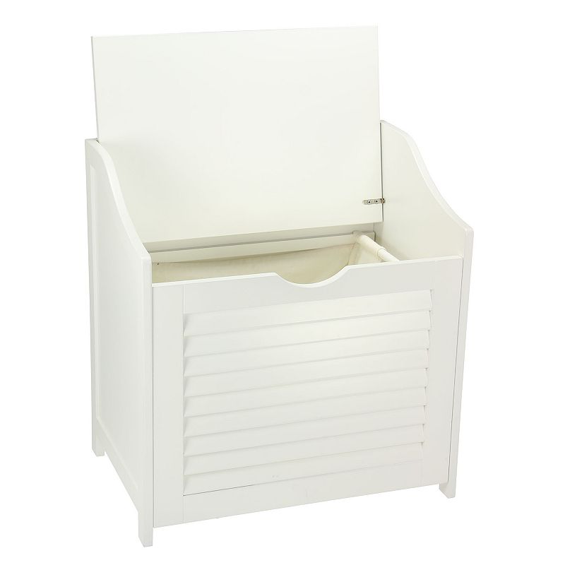 Household Essentials Shutter Laundry Storage Bench