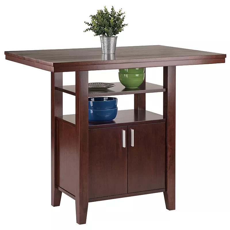 Winsome Albany 3-Piece High Table and Counter Stools Set