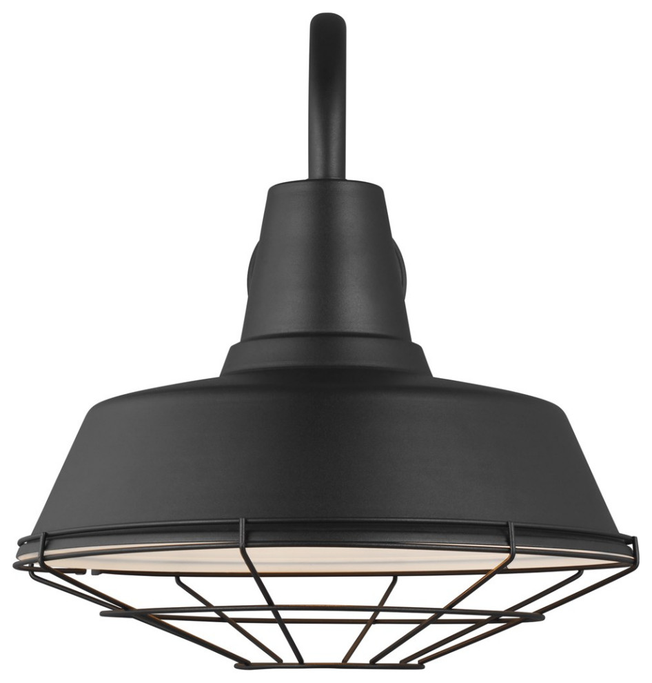 Sea Gull Barn Light Extra Large Cage 98374 12   Black   Industrial   Outdoor Wall Lights And Sconces   by Lighting and Locks  Houzz