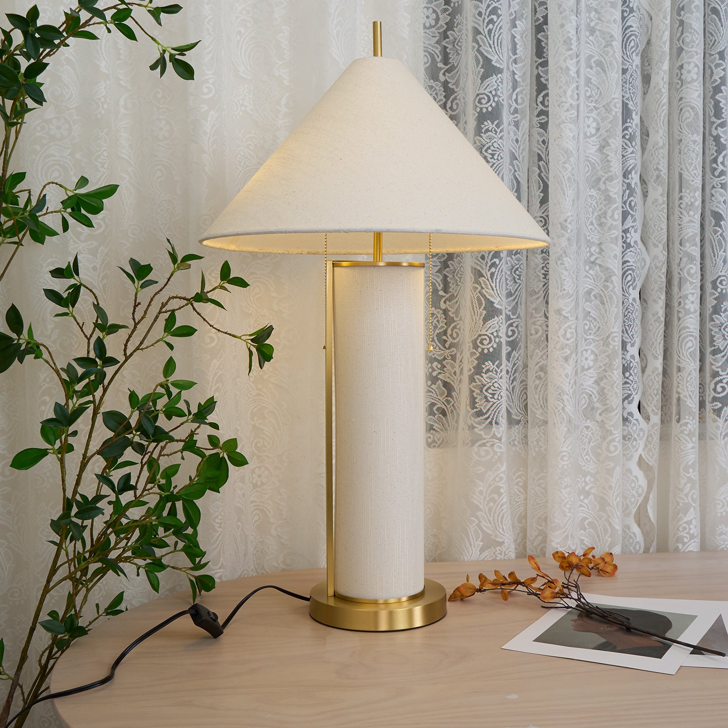 Remi Linen Table Lamp