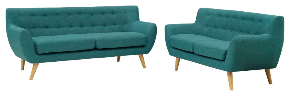 Marcy Teal 2 Piece Living Room Set   Contemporary   Living Room Furniture Sets   by V.S.D Furniture  Houzz