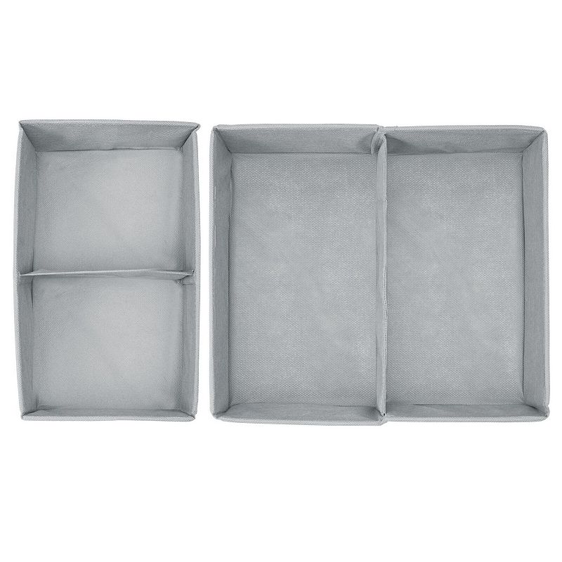 mDesign Fabric Nursery/Playroom Drawer Divider Organizer Bins， 2 Pack