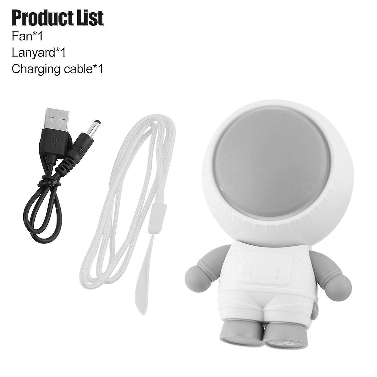 Portable Mini Fan Usb Astronaut Shaped Hanging Neck Handheld Bladeless Fan New W12530698