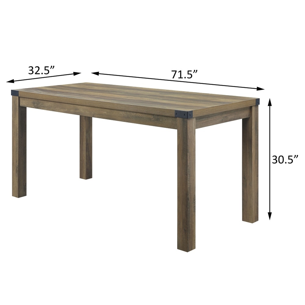 Marchetto Rustic Oak Square Legs Dining table