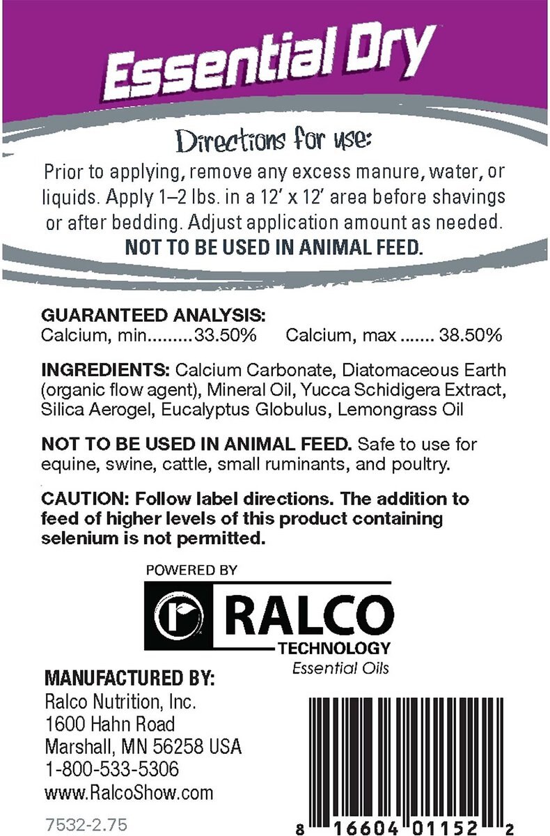 Ralco Show Essential Dry Indoor Livestock Refresher， 2.75-oz jar， 2 pack