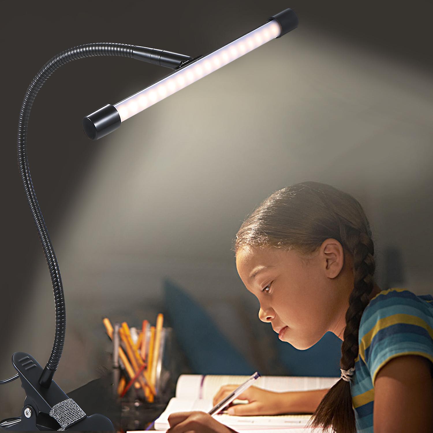 D C 5 V 7 W 36 Leds Clamp Clip Desk Light Table Lamp Usb Powered Operated 3 Colors Temperature Changing 10 Levels Adjustable Brightness Dimmable Flexi