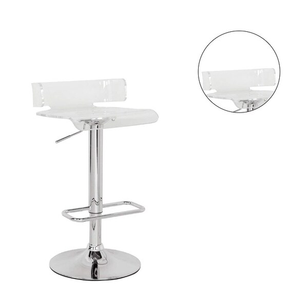 Acrylic Adjustable Stool with Swivel Base