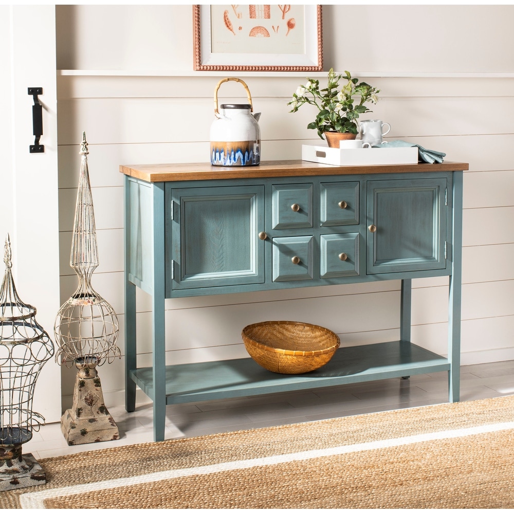 SAFAVIEH Brighton French Blue Finish Storage Sideboard   45.7\