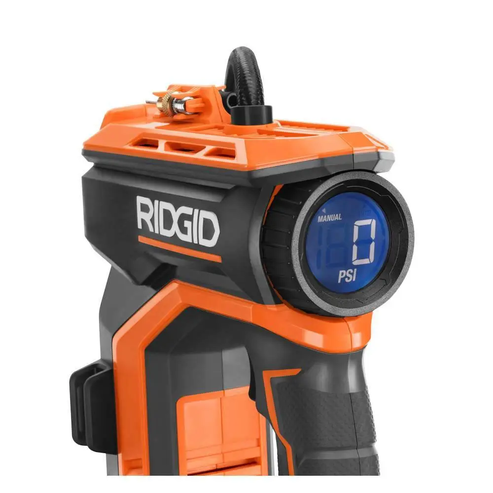 RIDGID 18V Cordless Portable Inflator Kit with 2.0 Ah Battery and Charger R87044KN