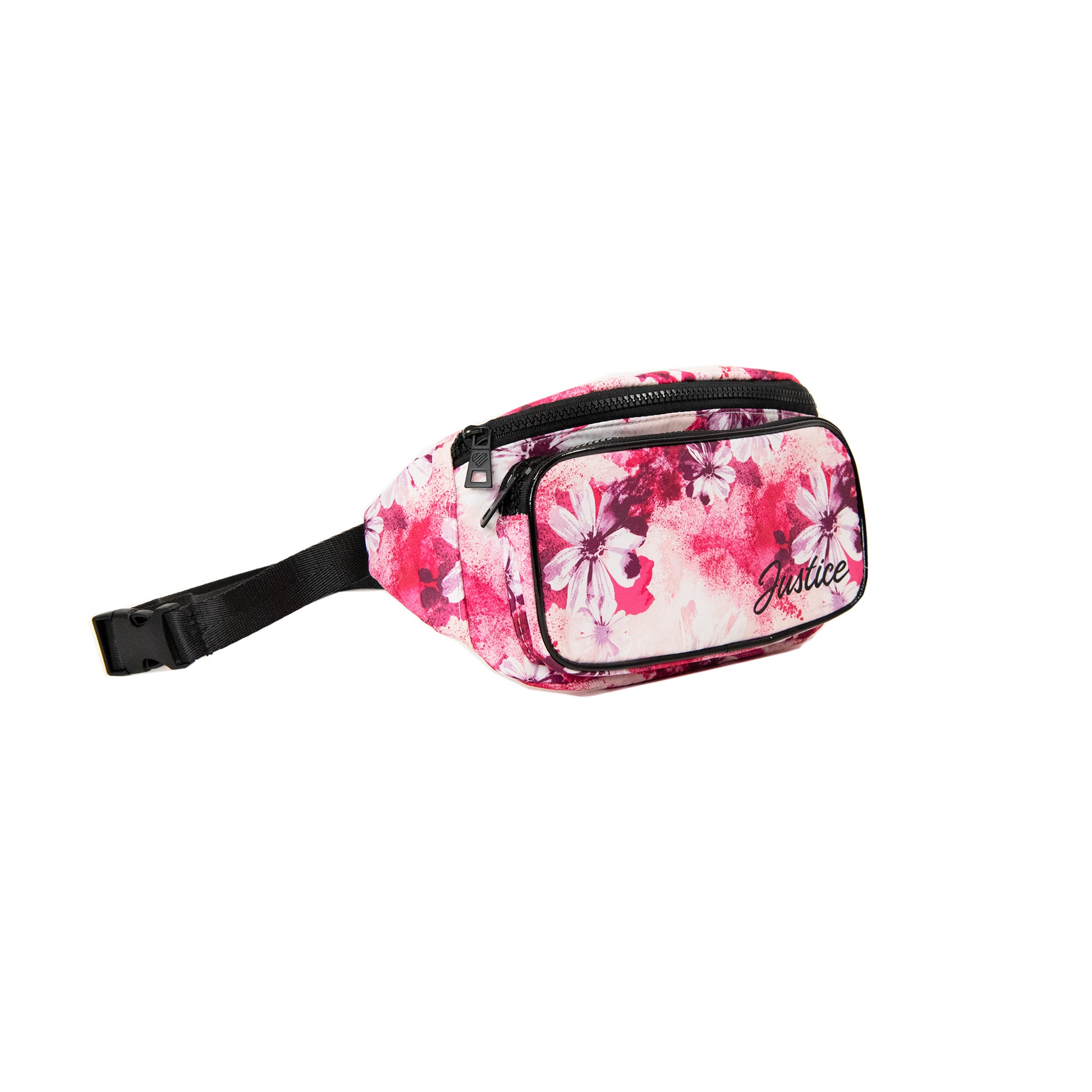 Justice Girls Pink Floral Print Fanny Pack