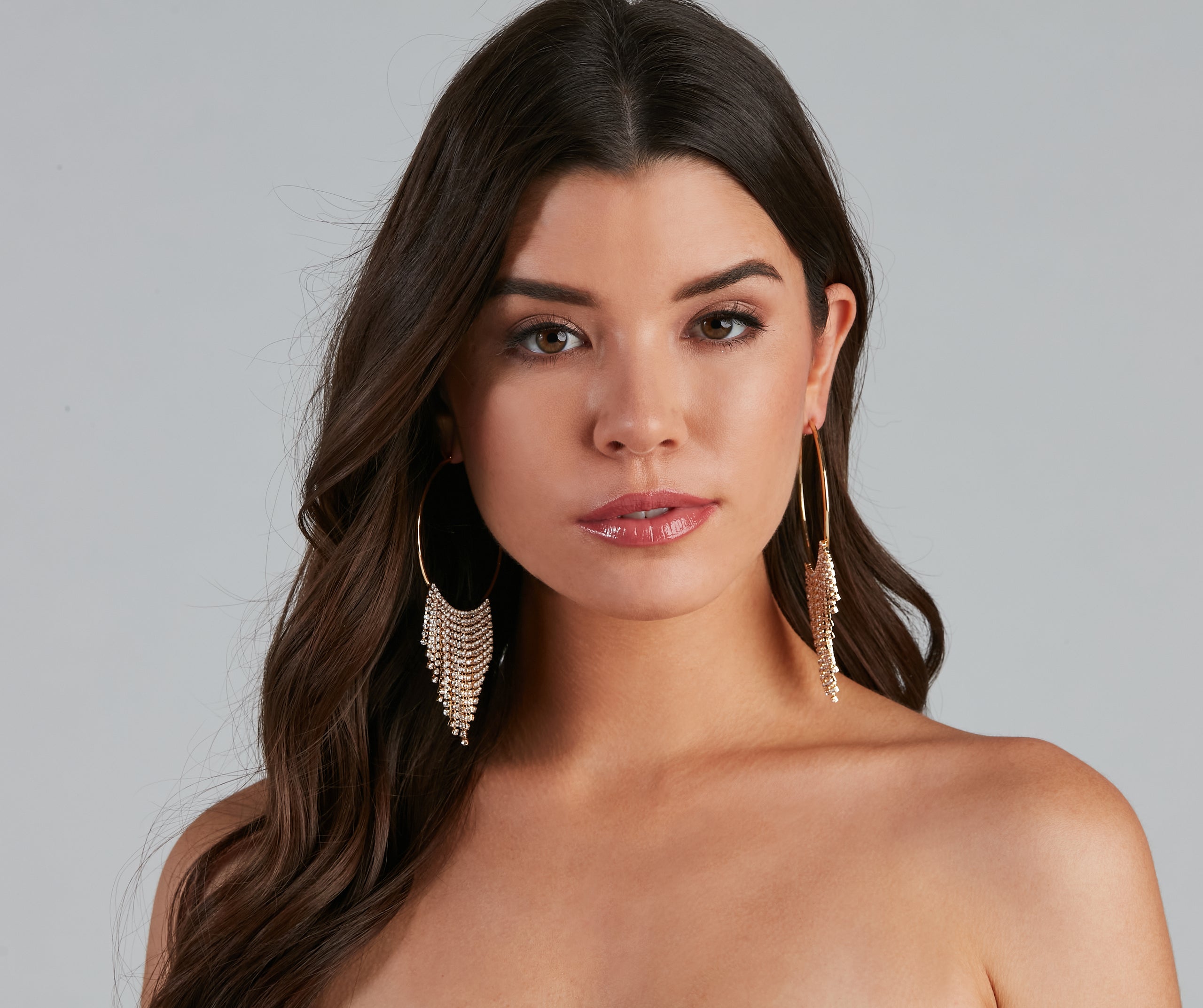 Cascade Fringe Hoop Earrings