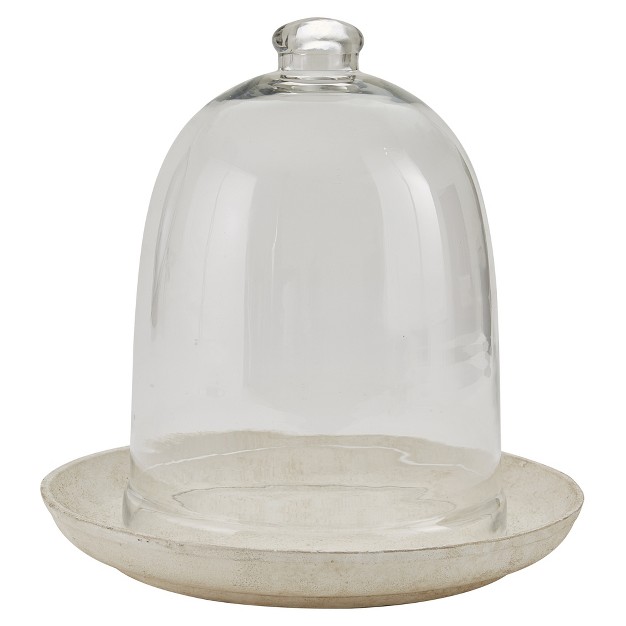 Park Designs Cream Metal Bell Cloche Base Large