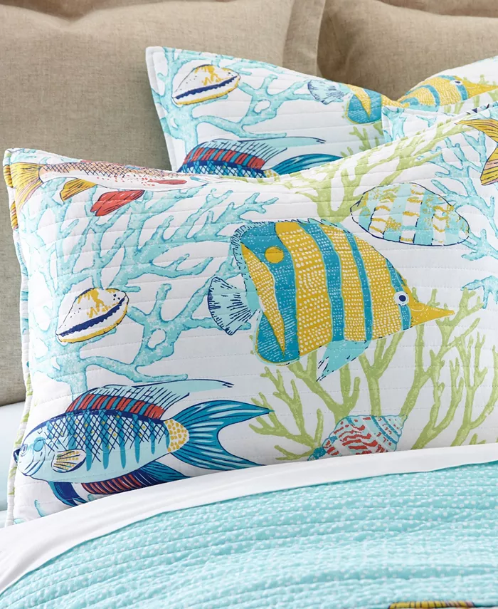 Levtex Beach Walk Coral Reef Fish 2-Pc. Quilt Set， Twin