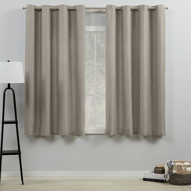 Exclusive Home 2-pack Loha Linen Grommet Top Window Curtains