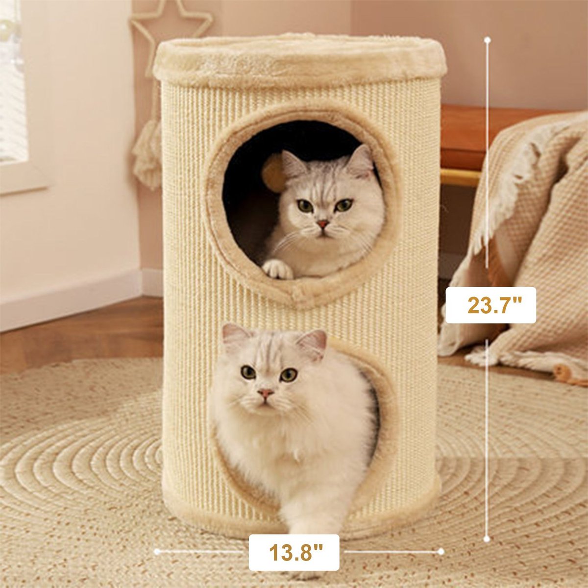 HANAMYA Cat Tree Condo Tower， Beige