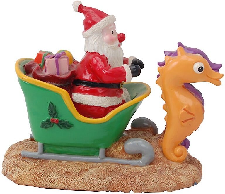 Sporn Santa Sleigh Aquarium Ornament