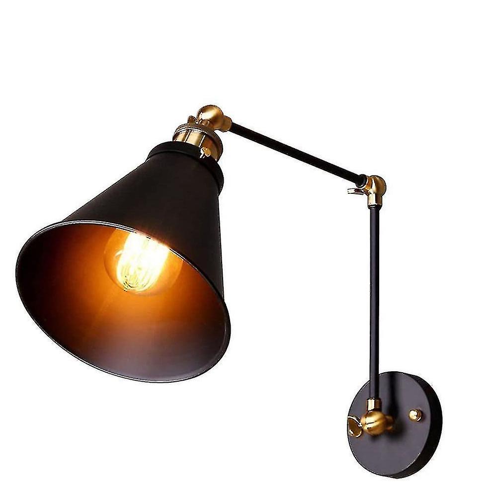 E27 Industrial Wall Light Adjustable Swivel Arm Wall Light Vintage Bed