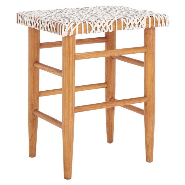 SAFAVIEH Kaleo Woven Leather Counter Stool - 19