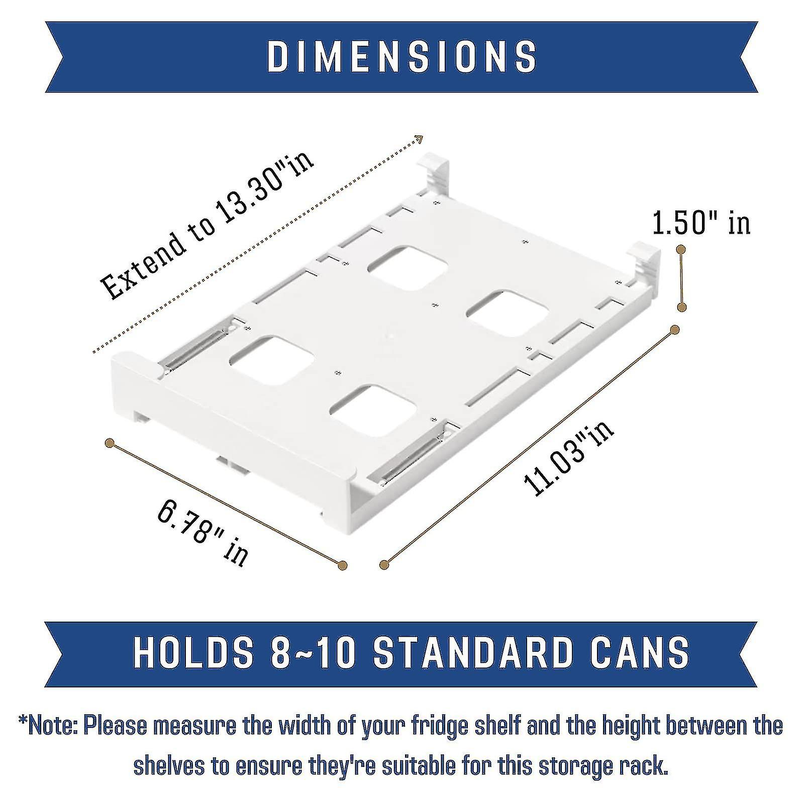 Soda Can Organizer For Refrigerator， Hanging Soda Can Organizer Beverage Can Dispenser Holder Refrigerator Shelf