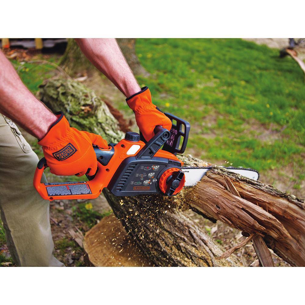 BLACK+DECKER 20V MAX 10in. Battery Powered Chainsaw Kit with (1) 2Ah Battery  Charger LCS1240