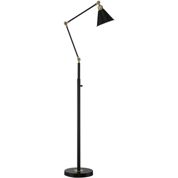 Tall Flat Black Warm Brass Adjustable Swivel Head For Living Room Reading Bedroom Home