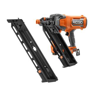 RIDGID 18V Brushless Cordless 30 3-12 in. Framing Nailer (Tool Only) with 30˚ Extended Capacity Magazine R09895B-AC102EM30N